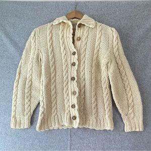 Cream Cable Knit Cardigan
